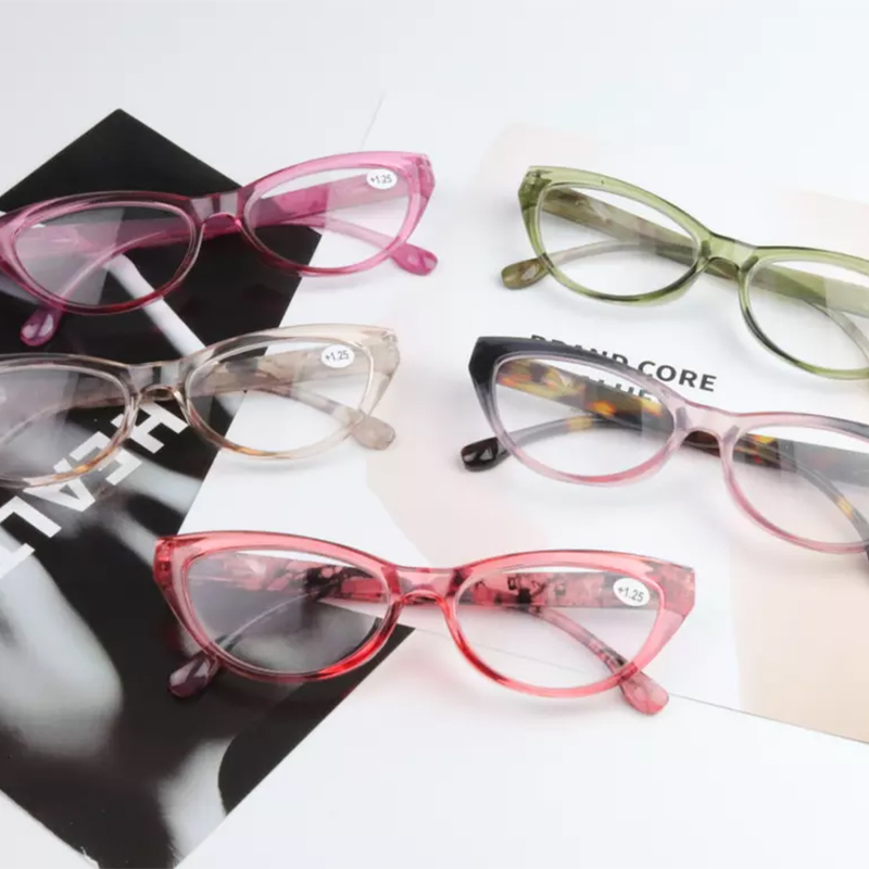 New Design Cat Eye gradient colorful Reading Glasses