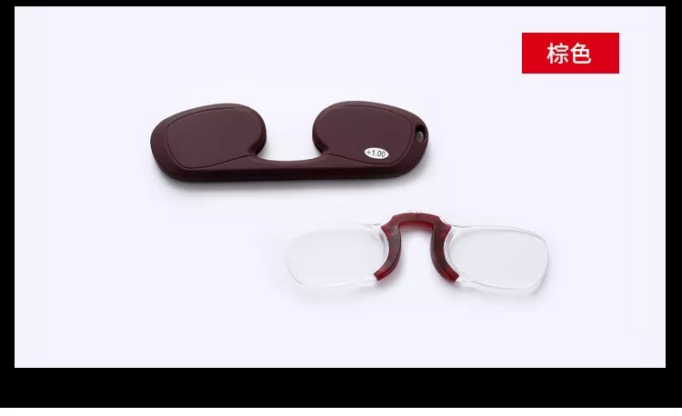 silicon Pocket TR frame pocket mini nose clip reading glasses