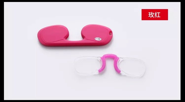 silicon Pocket TR frame pocket mini nose clip reading glasses