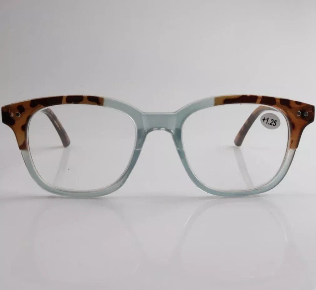 New Design Color Splicing Leopard Presbyopia square frame reading glasses