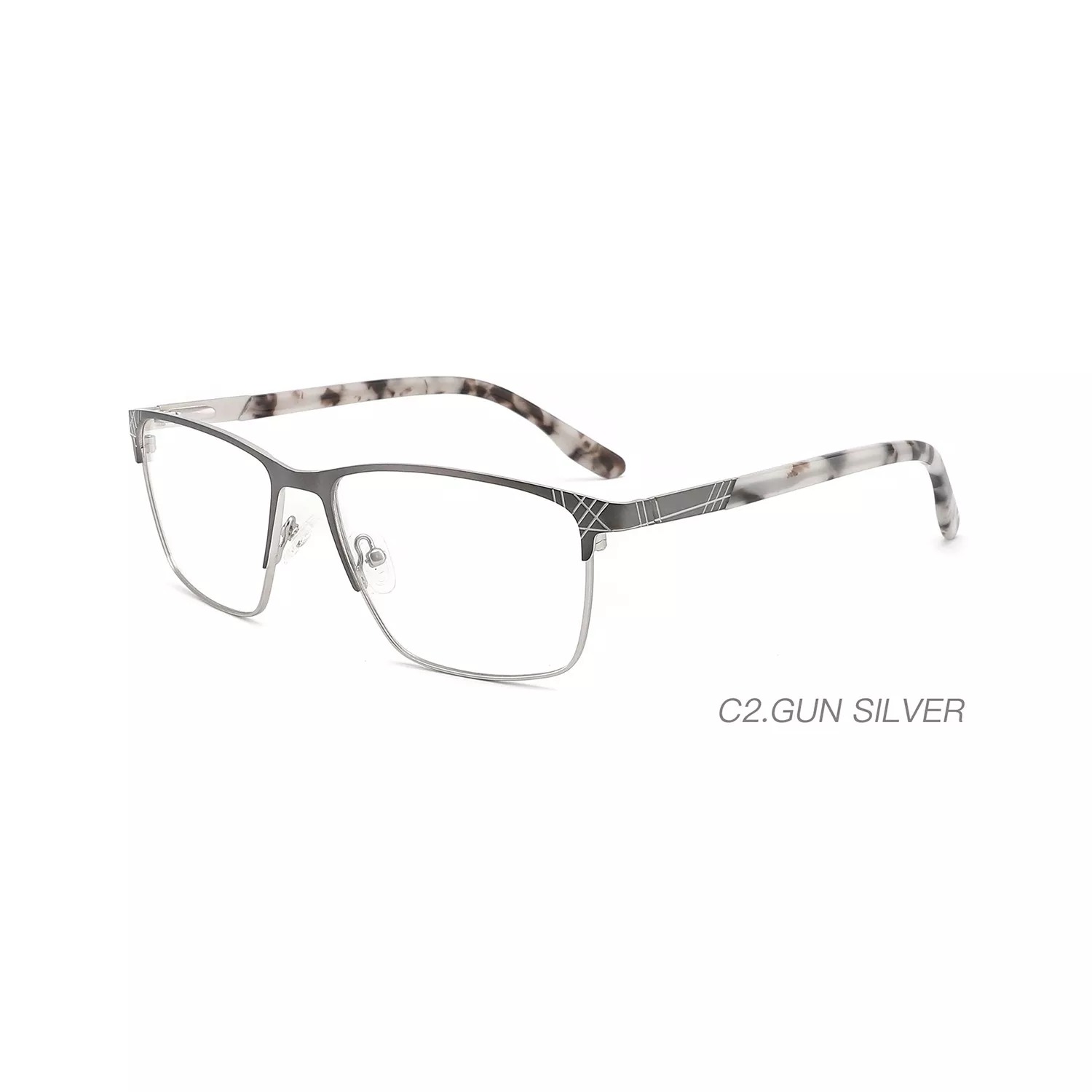 2022 New Vintage Metal High Quality Men's Glasses Acetate Leg Eyewear Frames For Men