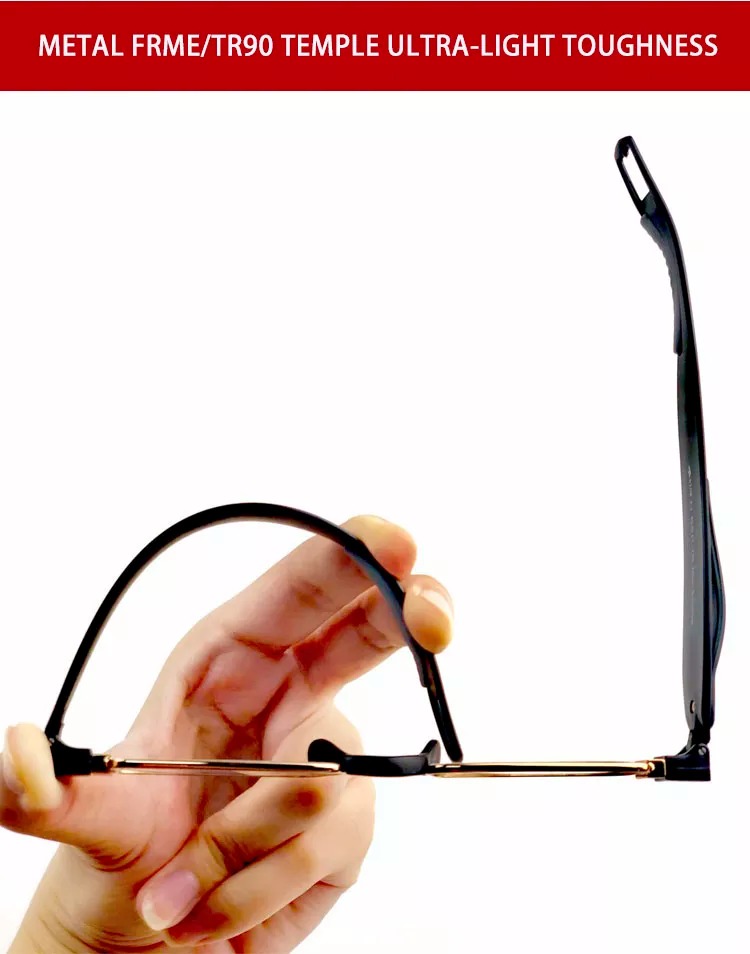 Vintage 360 Degree Rotation Crystal Lens Metal Frame TR Eyewear Folding Reading Glasses For Men And Women