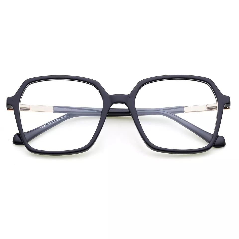 High Quality Comfortable Rhinestone Acetate Metal Frame Optical Glasses For Women Ladies Luxury Eyewear