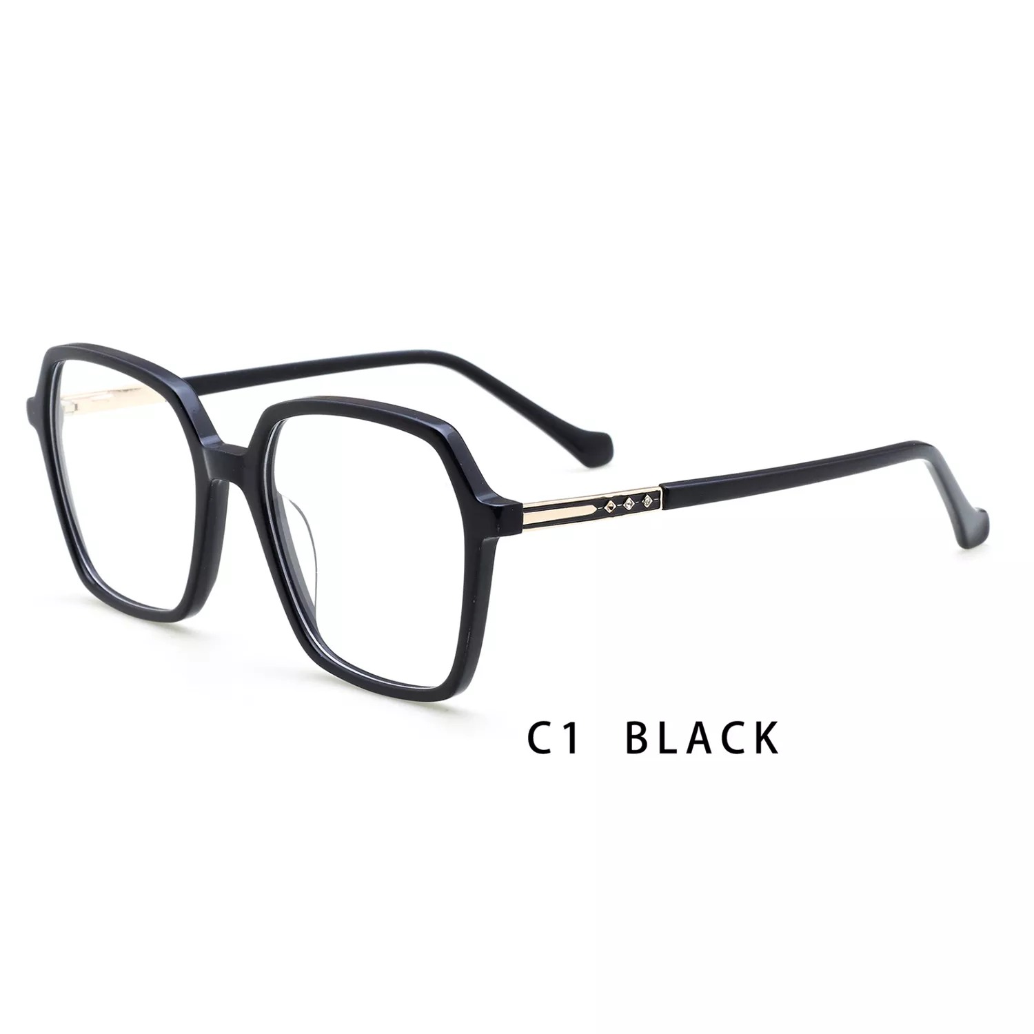 High Quality Comfortable Rhinestone Acetate Metal Frame Optical Glasses For Women Ladies Luxury Eyewear