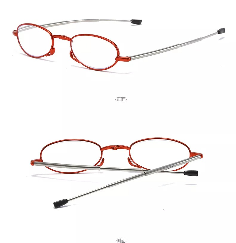 New Style Antenna Blue Light Blocking Folding Reading Glasses 1.0 to 4.0 Portable Eyewear