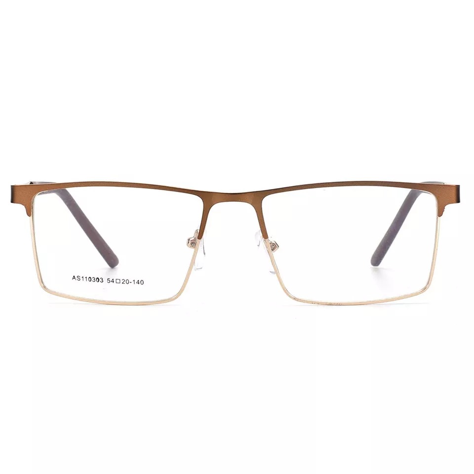 Rectangle Metal Optical Eyeglasses Frames Business Style Eyewear for Men