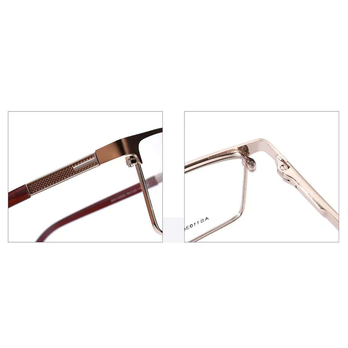 Rectangle Metal Optical Eyeglasses Frames Business Style Eyewear for Men