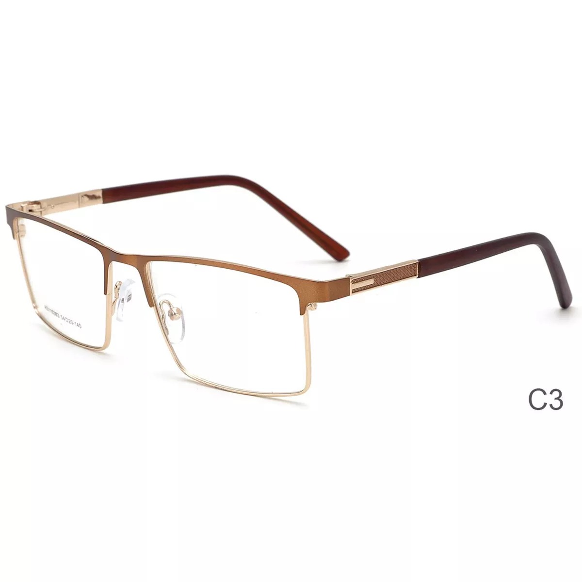 Rectangle Metal Optical Eyeglasses Frames Business Style Eyewear for Men