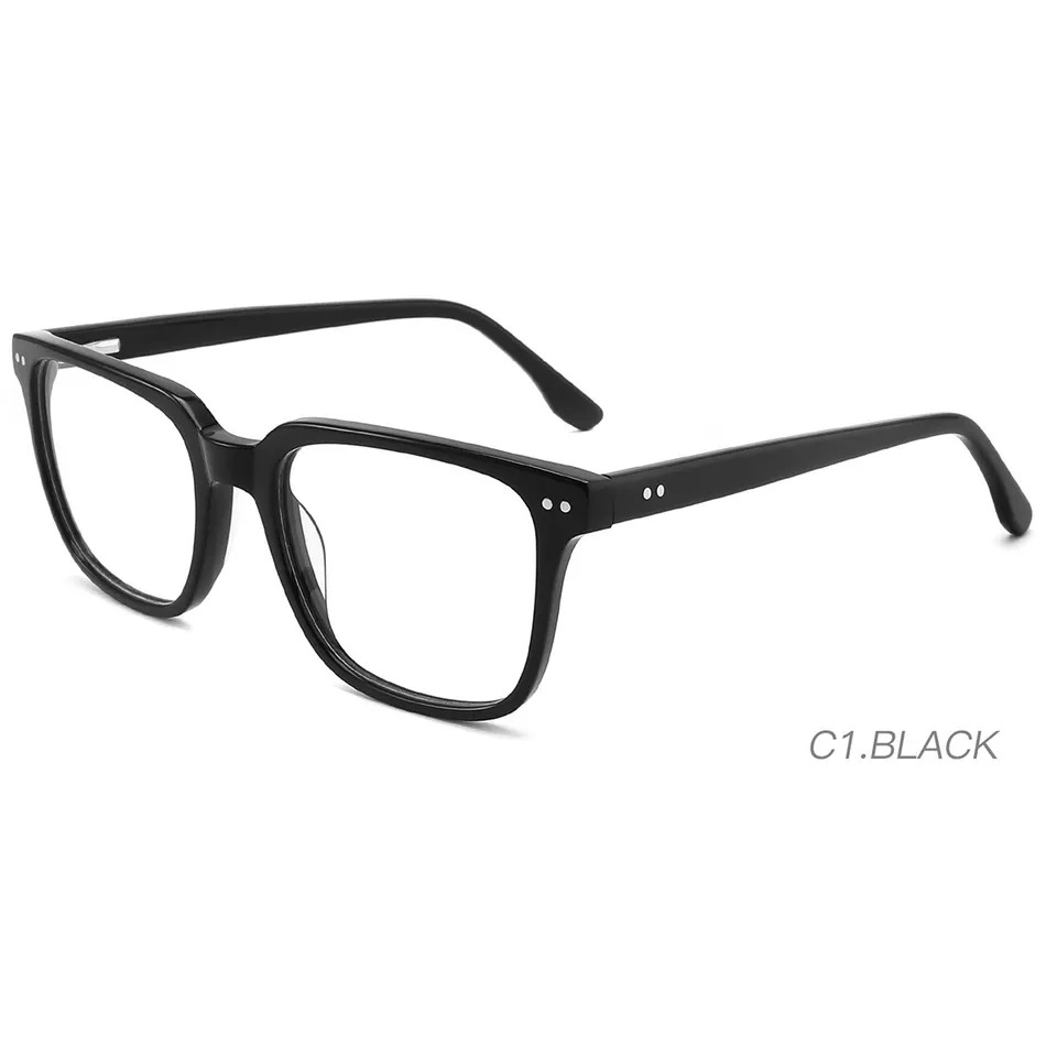 2022 Men's Square Frame High Quality Ultra Light Acetate Frame Glasses