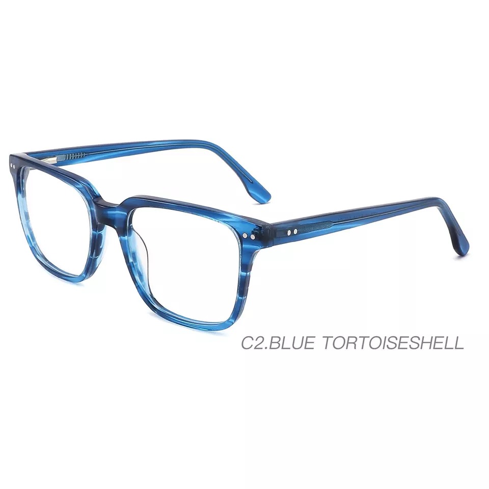 2022 Men's Square Frame High Quality Ultra Light Acetate Frame Glasses