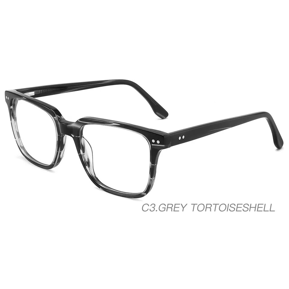 2022 Men's Square Frame High Quality Ultra Light Acetate Frame Glasses