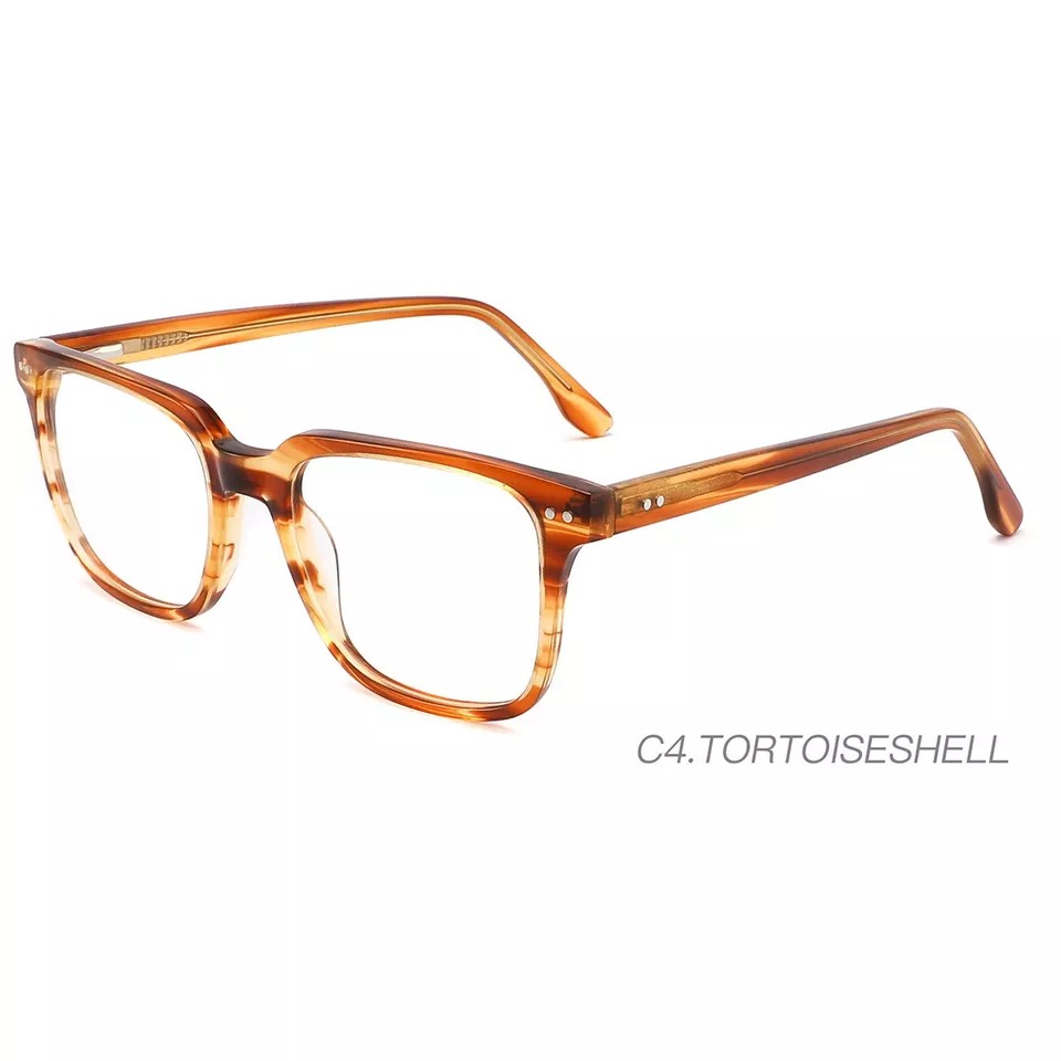 2022 Men's Square Frame High Quality Ultra Light Acetate Frame Glasses