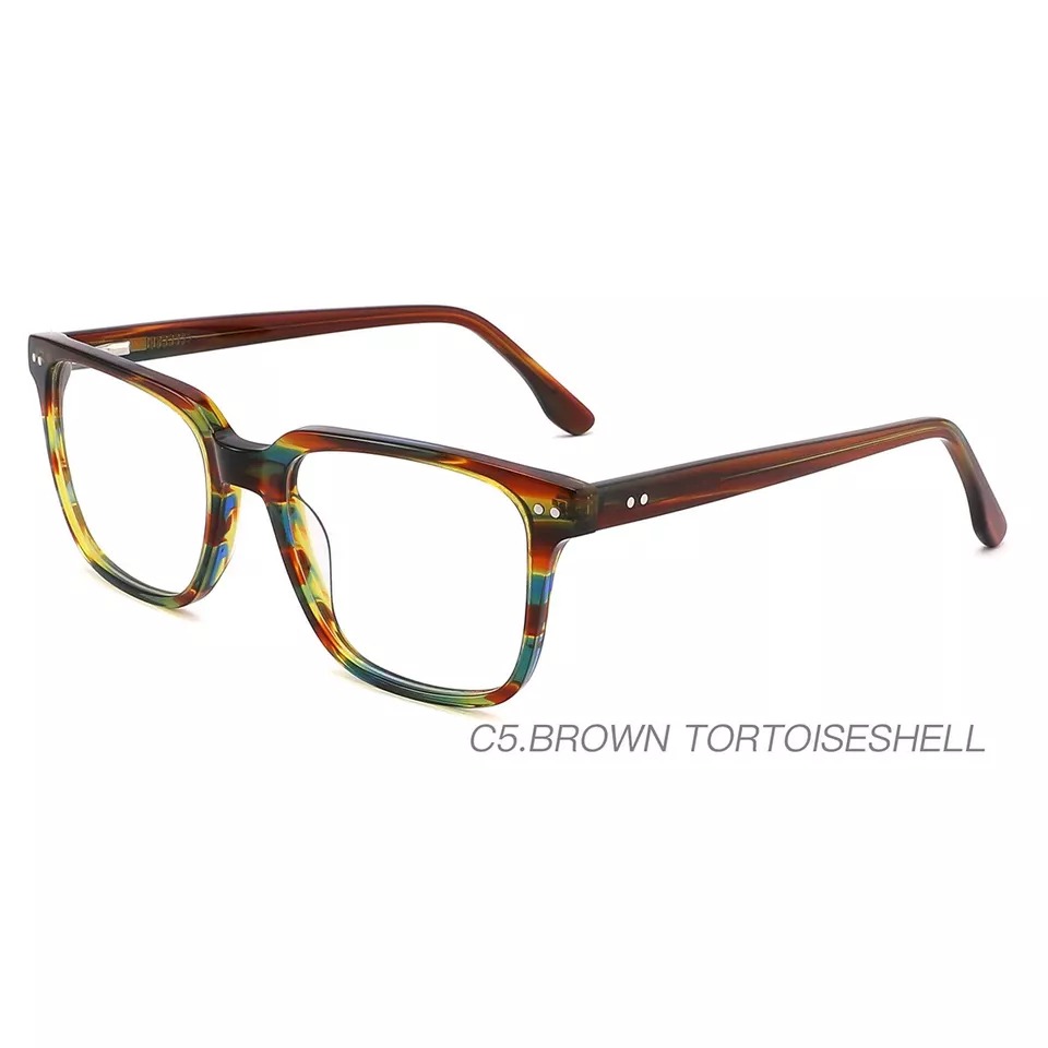 2022 Men's Square Frame High Quality Ultra Light Acetate Frame Glasses