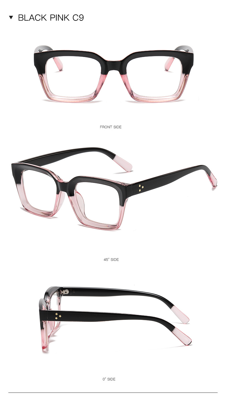 2023 New Fashion Trend Square Frame Optical Anti Blue Light Glasses Unisex Vintage Colorful Optical Frames Latest Model