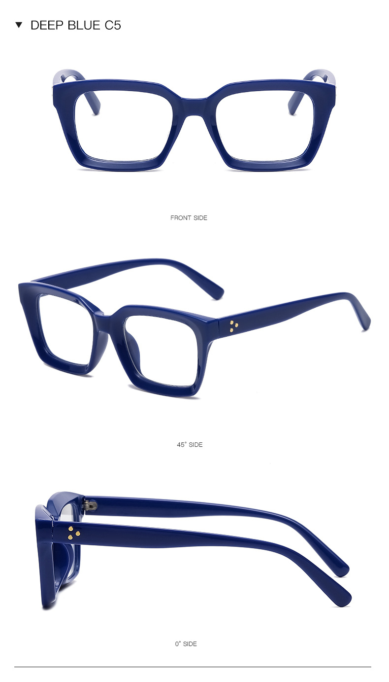 2023 New Fashion Trend Square Frame Optical Anti Blue Light Glasses Unisex Vintage Colorful Optical Frames Latest Model