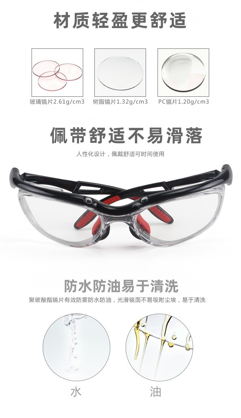 2023 New Fashion Oversized Square Safety Glasses Big Frame Anti Splash Anti Wind Anti Sand Anti UV Glasses Unisex Women Men