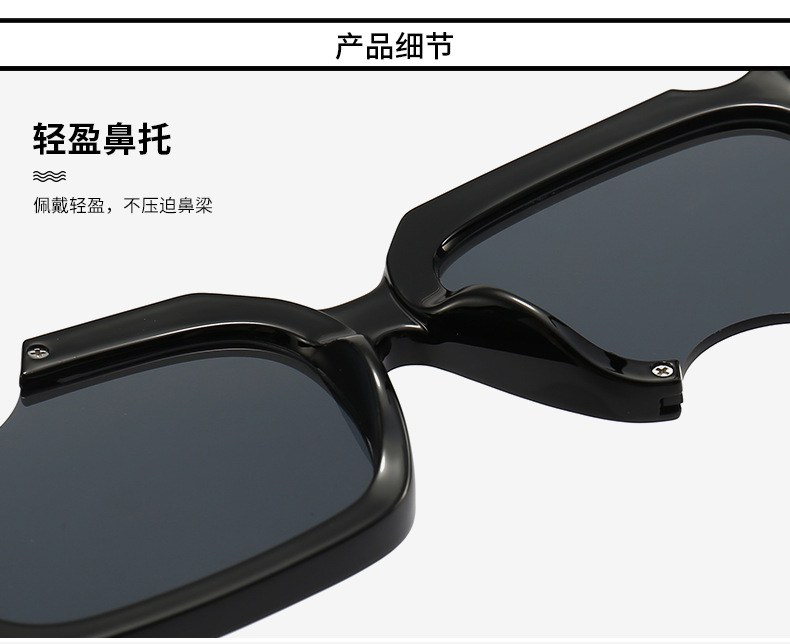 2023 Snowflake Decoration Sunglasses Hip Hop Irregularity Frame Shades Thick Square Sun Glasses For Man and Women