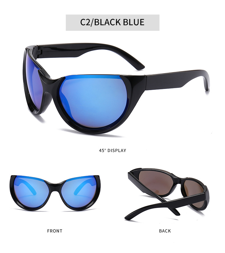 2023 New Fashion Wrap Round High Street Sunglasses Vintage Y2K New Jeans Sun Glasses for Men Women Outdoor Sports Shades