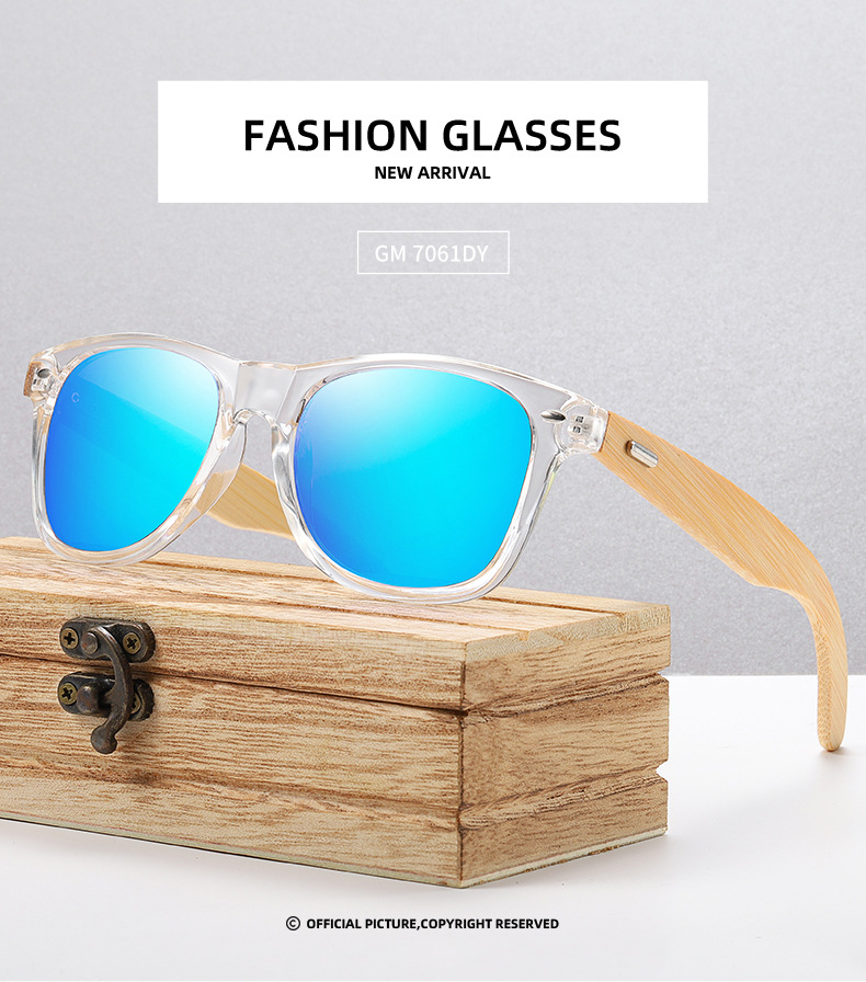 High Quality TR 90 New Trend Bamboo Wood Polarized Sunglasses UV400 Shades