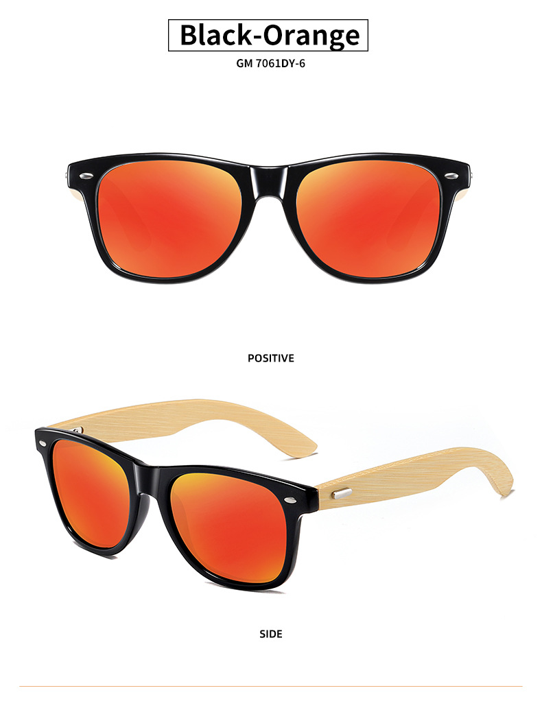 High Quality TR 90 New Trend Bamboo Wood Polarized Sunglasses UV400 Shades