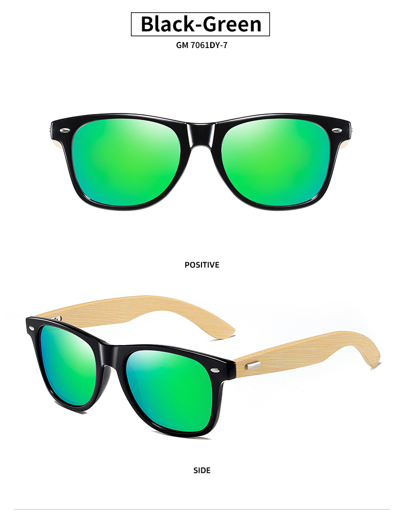 High Quality TR 90 New Trend Bamboo Wood Polarized Sunglasses UV400 Shades