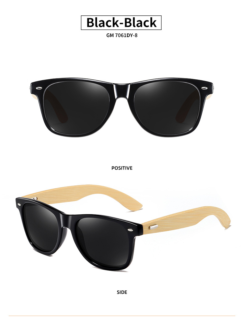 High Quality TR 90 New Trend Bamboo Wood Polarized Sunglasses UV400 Shades