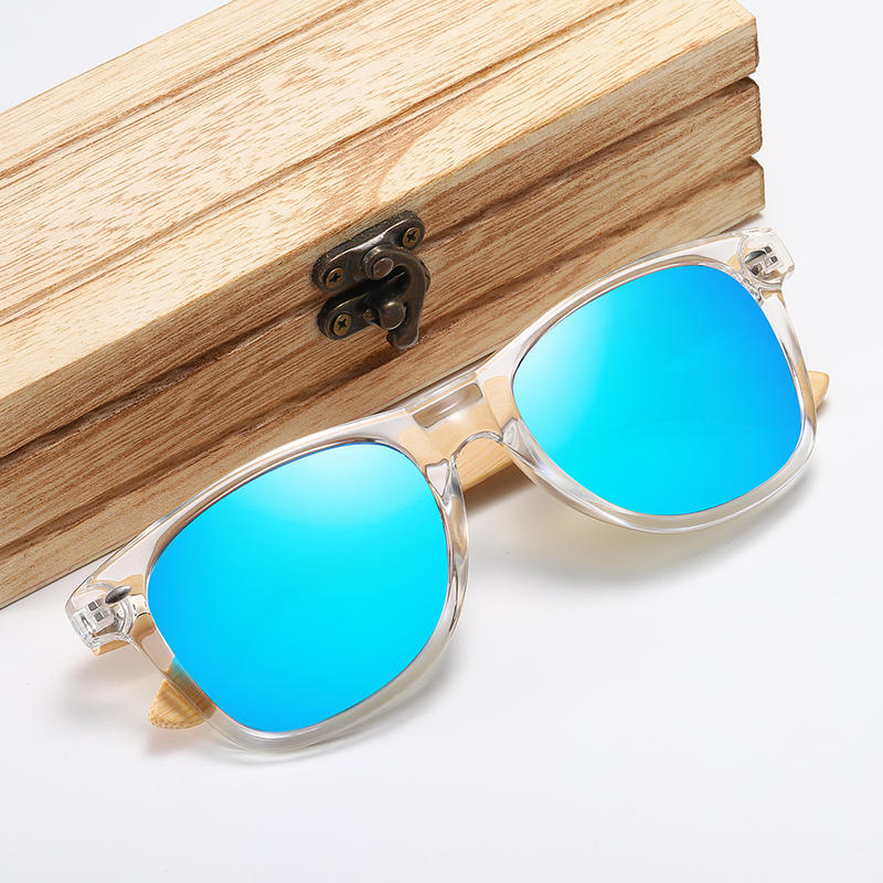 High Quality TR 90 New Trend Bamboo Wood Polarized Sunglasses UV400 Shades