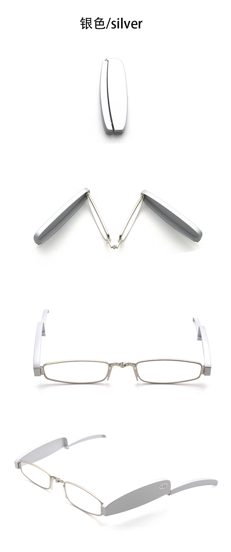 New Trend Metal Portable Pocket Presbyopic Glasses Mini Folding Reading Glasses 1.0 to 4.0 Eyewear