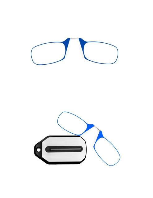 2023 Small Reading Glasses Box Portable Glasses Oval Face Anti-Blu-ray Frame Light Weight Unisex Ready Mini Clip On Nose Glasses