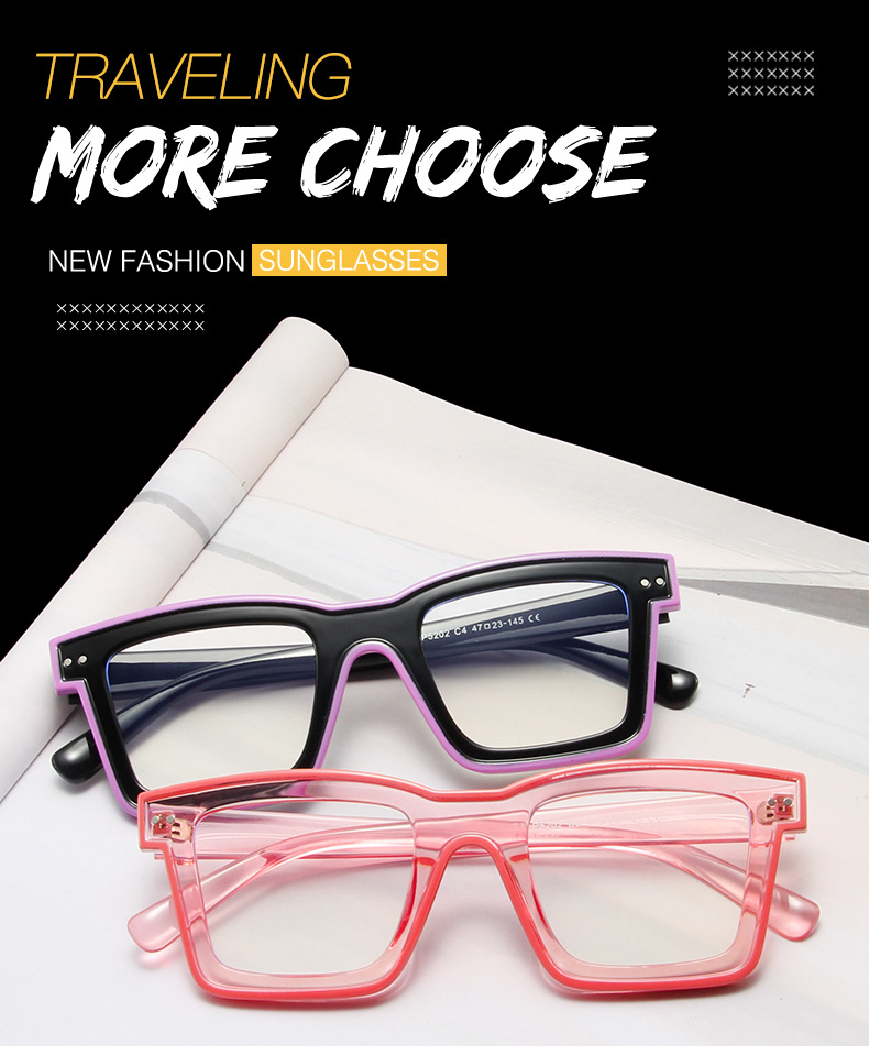 High Quality Trend Optical Glasses Frame Square TR Anti-blue Glasses For Men And Women