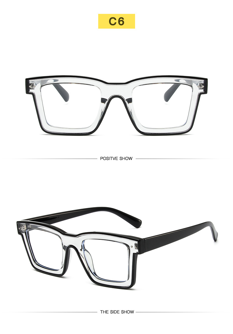 High Quality Trend Optical Glasses Frame Square TR Anti-blue Glasses For Men And Women