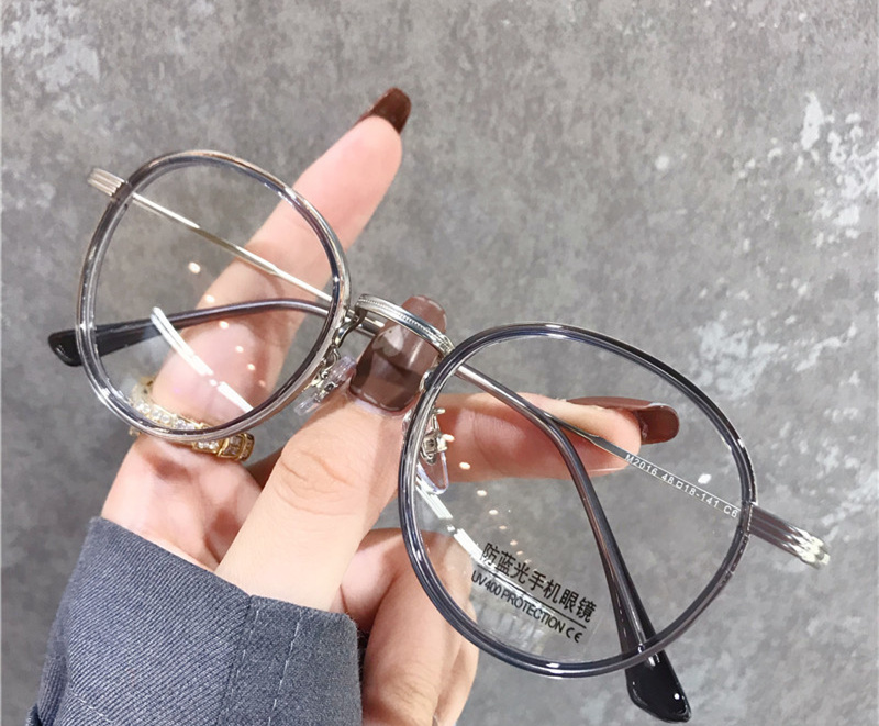 2023 Transparent Spectacle Frame For Men Women Glasses Anti-fatigue Round High Quality Computer Eyeglasses Retro Optical Lens