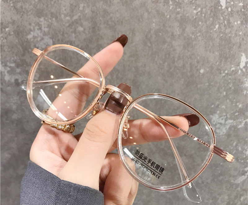 2023 Transparent Spectacle Frame For Men Women Glasses Anti-fatigue Round High Quality Computer Eyeglasses Retro Optical Lens