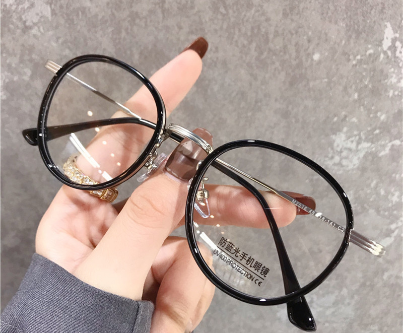 2023 Transparent Spectacle Frame For Men Women Glasses Anti-fatigue Round High Quality Computer Eyeglasses Retro Optical Lens