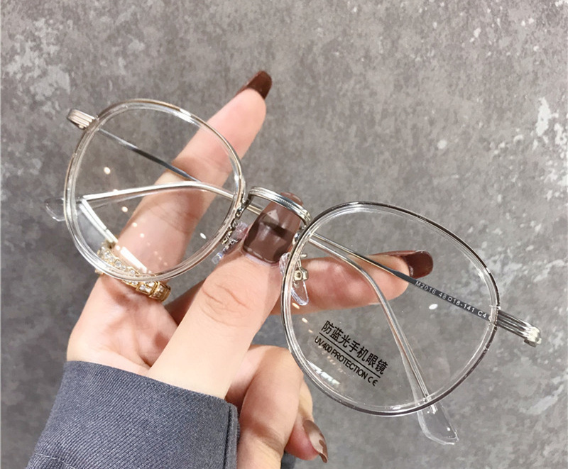 2023 Transparent Spectacle Frame For Men Women Glasses Anti-fatigue Round High Quality Computer Eyeglasses Retro Optical Lens