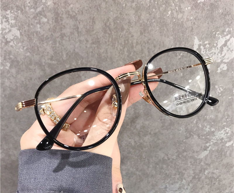 2023 Transparent Spectacle Frame For Men Women Glasses Anti-fatigue Round High Quality Computer Eyeglasses Retro Optical Lens