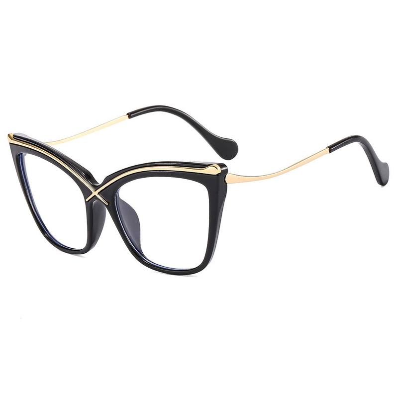 2023 New Over-Sized Frame Cat Eye Optical Anti-blue Light Glasses For Ladies