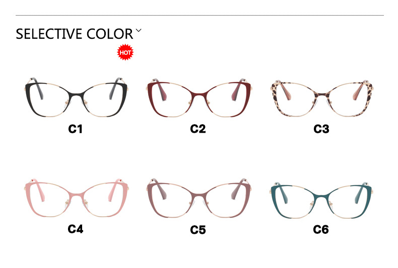 Vintage Cat-eye Frames Anti Blue Light Optical Glasses For Ladies