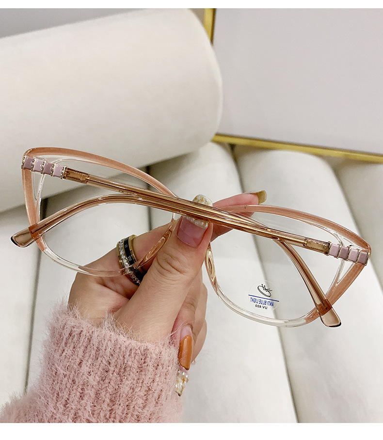 New Retro Cat-eye Frame TR90 Anti-blue Light Glasses For Women