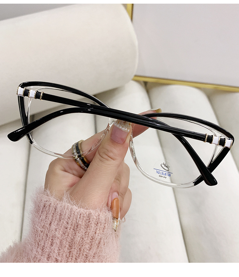 New Retro Cat-eye Frame TR90 Anti-blue Light Glasses For Women