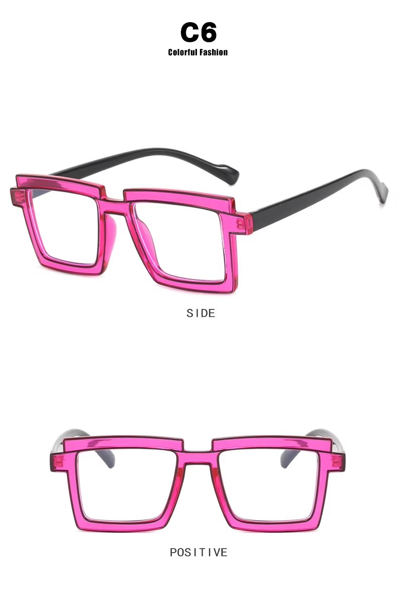 2023 High Quality Fashion Tr Glasses Anti Blue Light Glasses Women Retro Multi-color Matching Square Glasses Frame