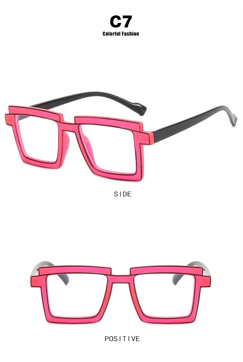 2023 High Quality Fashion Tr Glasses Anti Blue Light Glasses Women Retro Multi-color Matching Square Glasses Frame