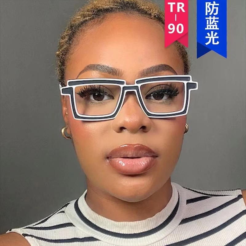 2023 High Quality Fashion Tr Glasses Anti Blue Light Glasses Women Retro Multi-color Matching Square Glasses Frame