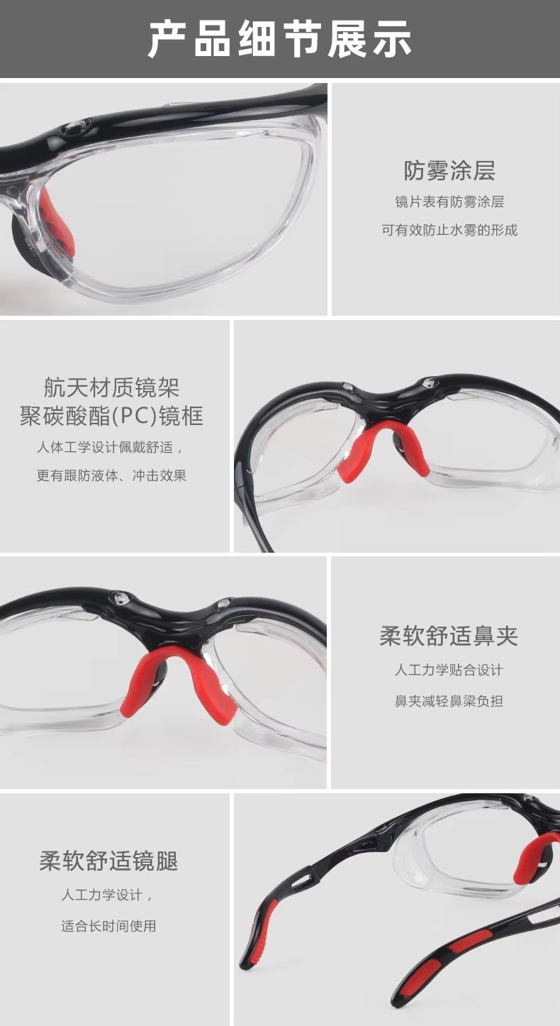 2023 New Fashion Oversized Square Safety Glasses Big Frame Anti Splash Anti Wind Anti Sand Anti Uv Glasses Unisex Women Men