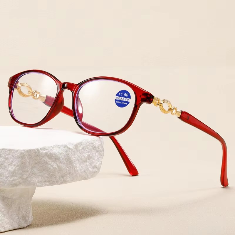 2023 New Fashion Trend Reading Glasses Full Frame Elderly Mirror Metal Reading Glasses Anti-blue Reading Glasses