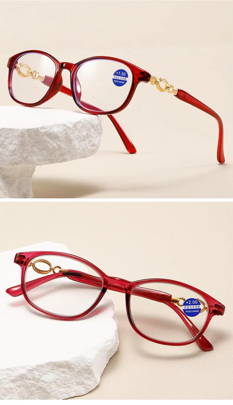 2023 New Fashion Trend Reading Glasses Full Frame Elderly Mirror Metal Reading Glasses Anti-blue Reading Glasses