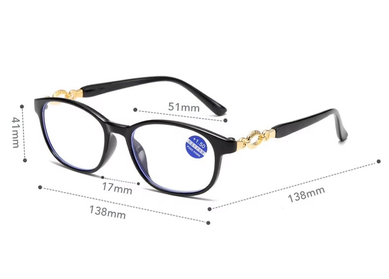 2023 New Fashion Trend Reading Glasses Full Frame Elderly Mirror Metal Reading Glasses Anti-blue Reading Glasses