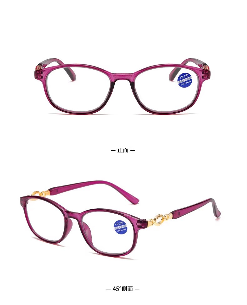 2023 New Fashion Trend Reading Glasses Full Frame Elderly Mirror Metal Reading Glasses Anti-blue Reading Glasses