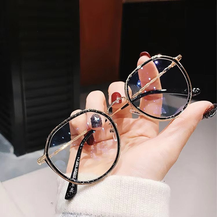 2023 New Fashion Trend Round Frame Optical Anti Blue Light Glasses Unisex Ins Style Optical Frames Latest Model