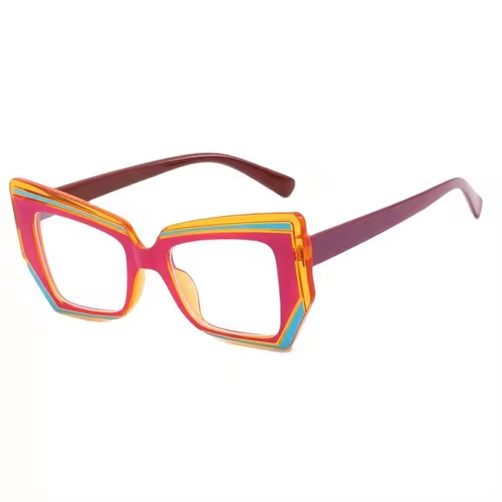 2023 New Multi Colorful Optical Frames Tr90 Rainbow Fashion Photochromic And Anti Blue Light Glasses Computer Glasses